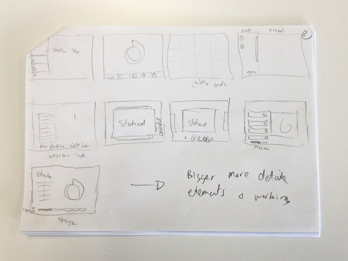 Screen sketches