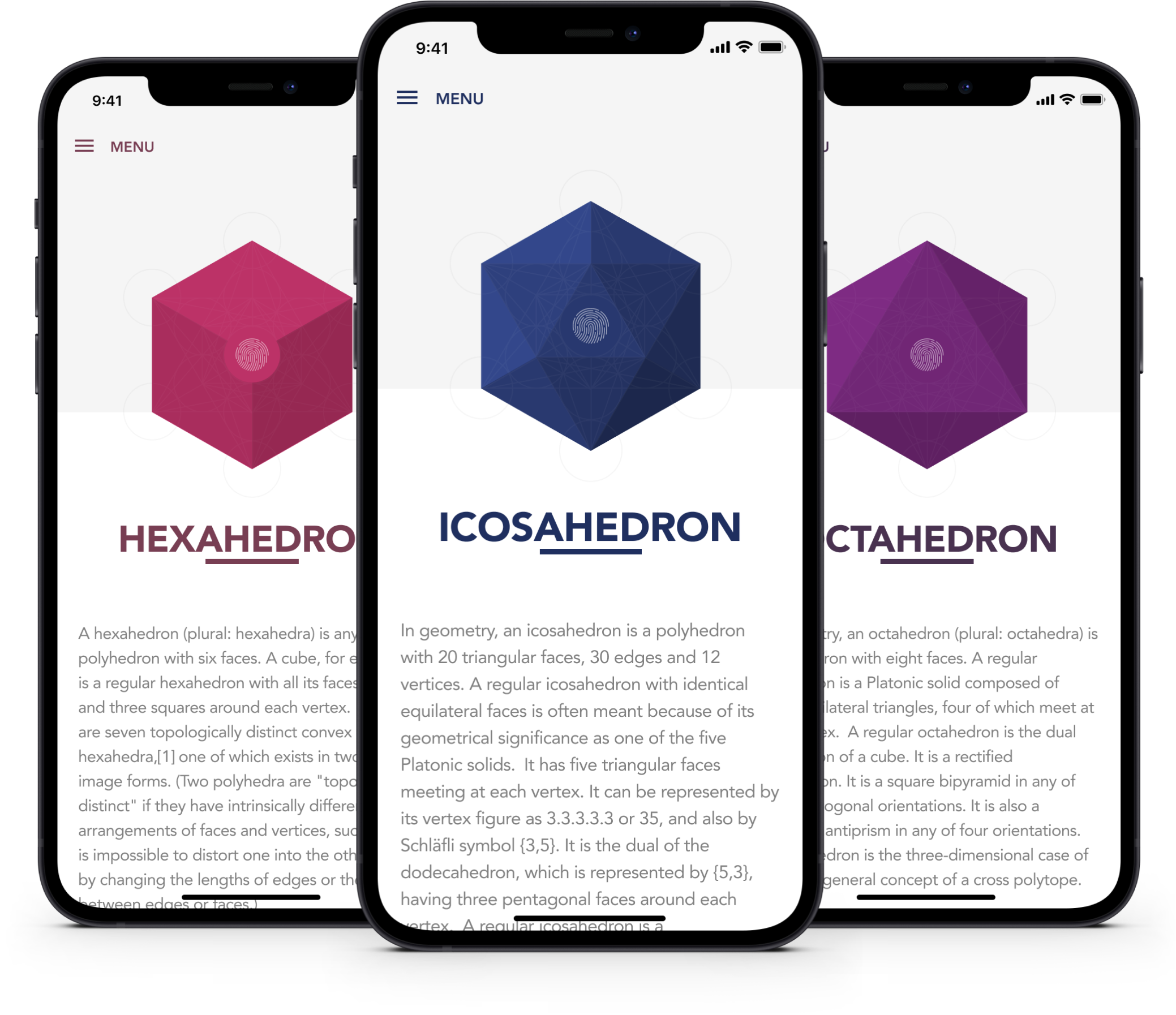Metatron's cube origami app iPhone layout