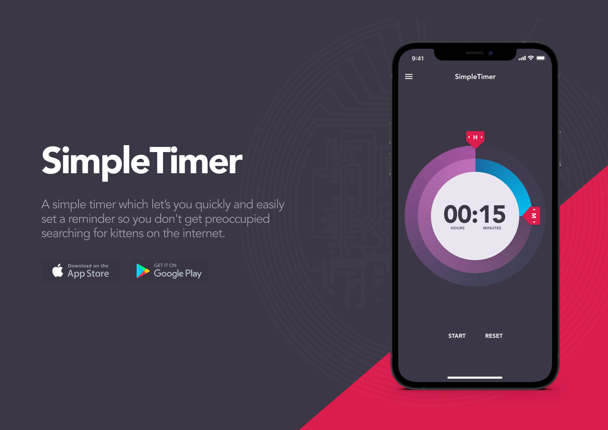 SimpleTimer iPhone app landing page