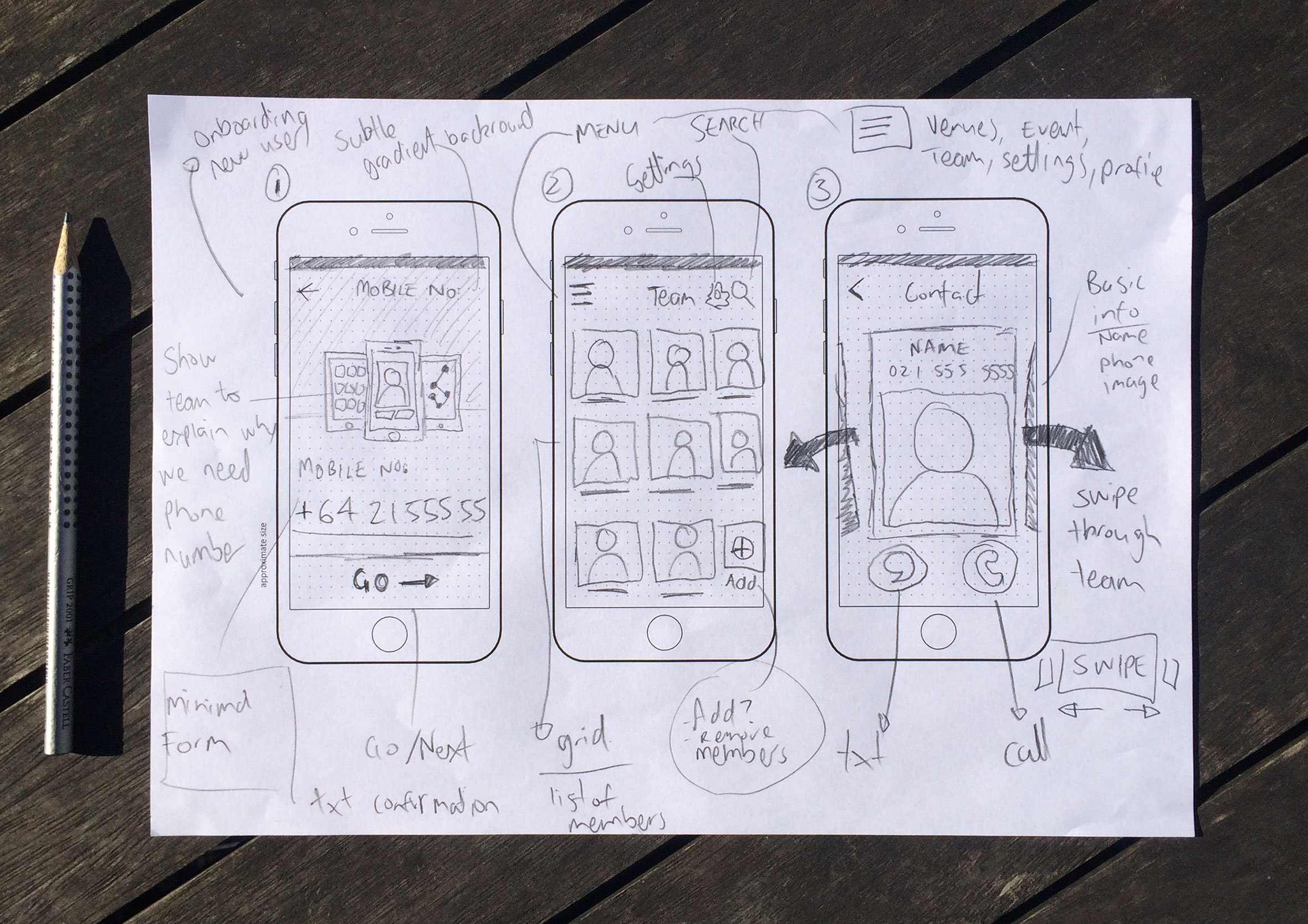 Wellington craft beer app rough sketches