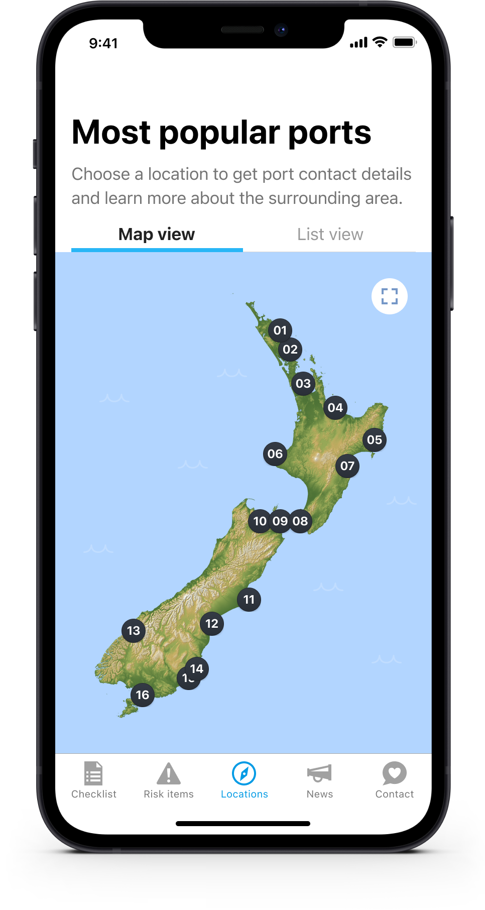 Coming to New Zealand locations most popular ports