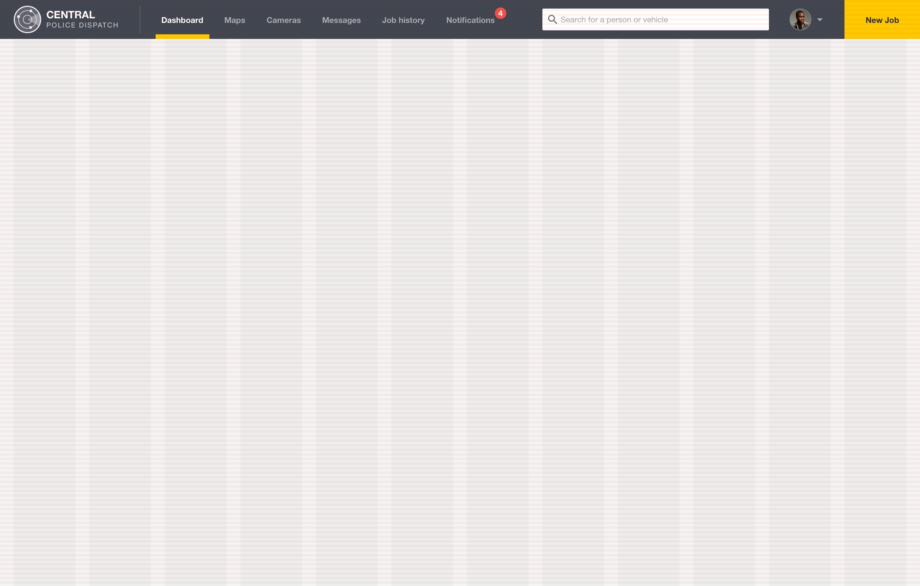 Police dispatch dashboard grid