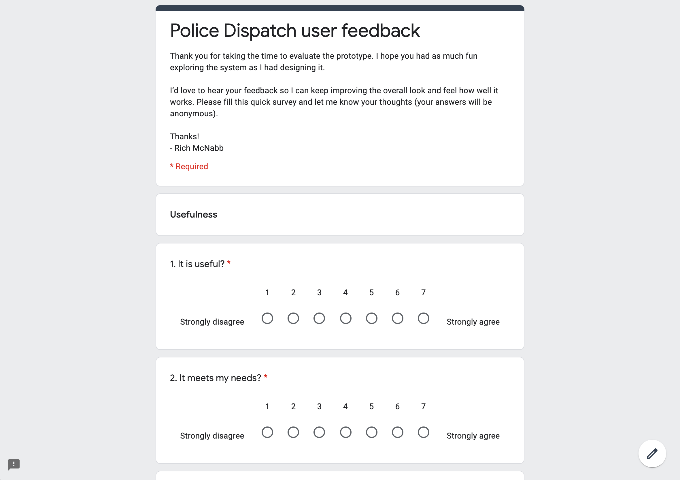 Police dispatch dashboard user evaluation