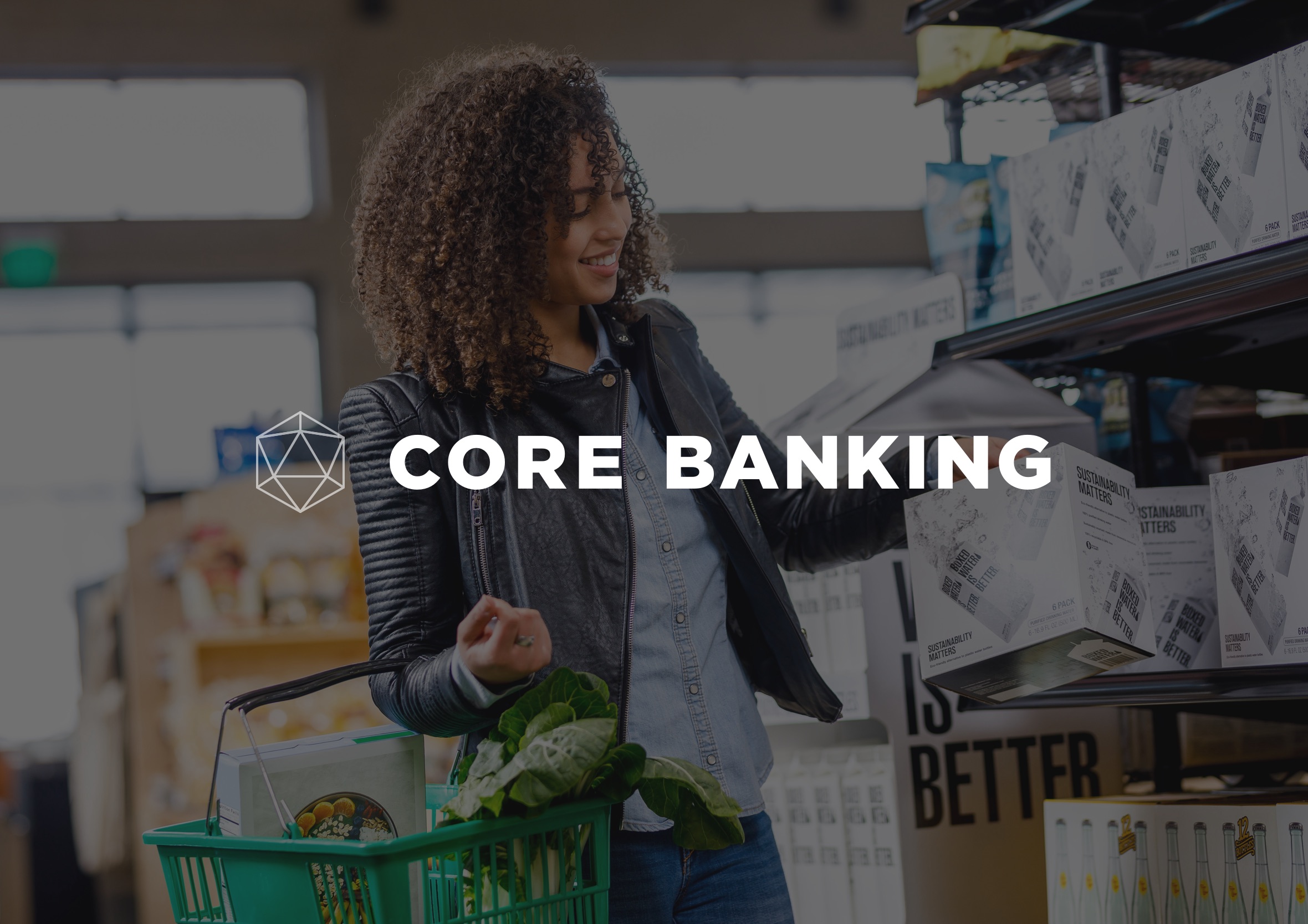 core banking woman shopping