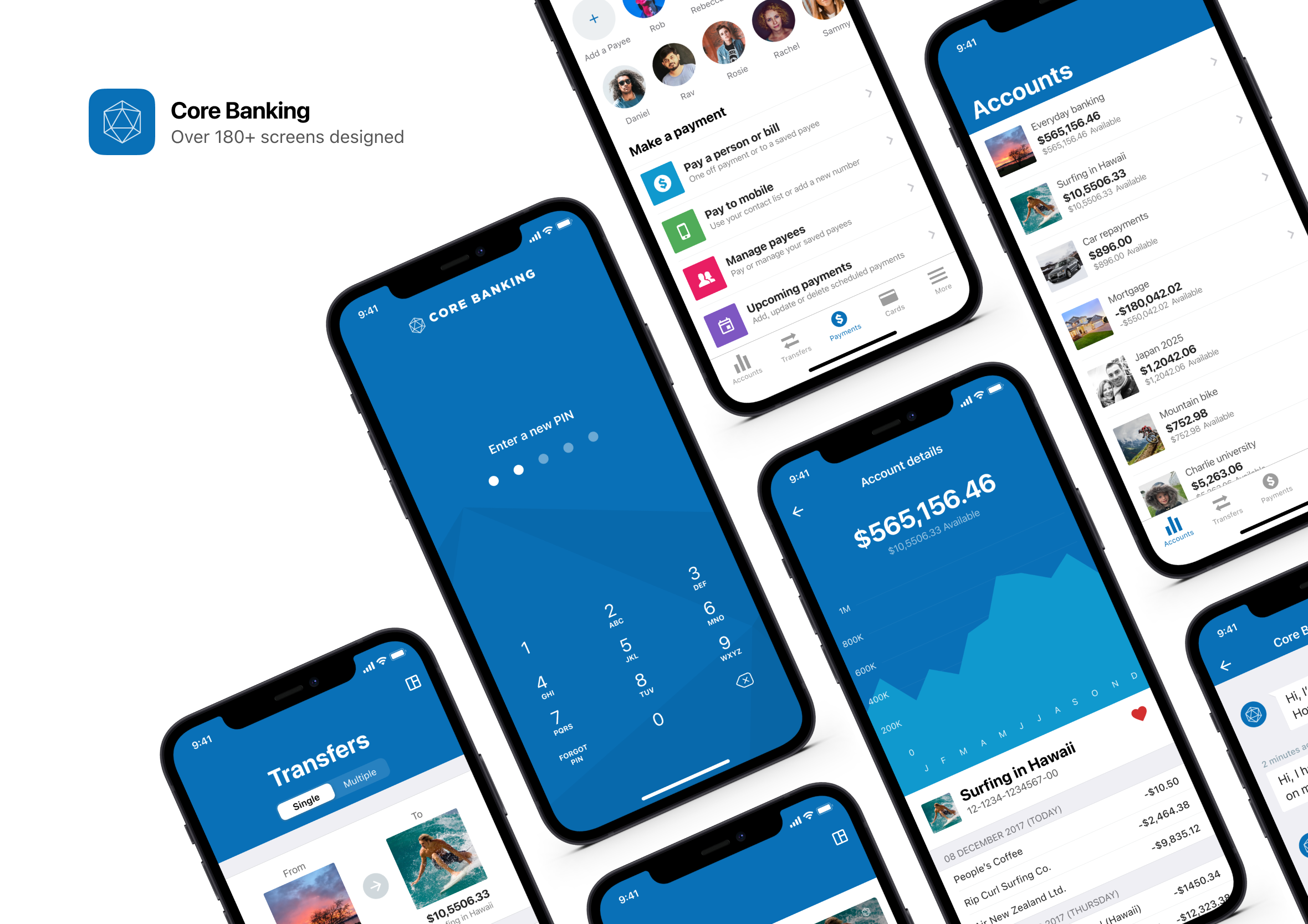 mobile banking screen designs
