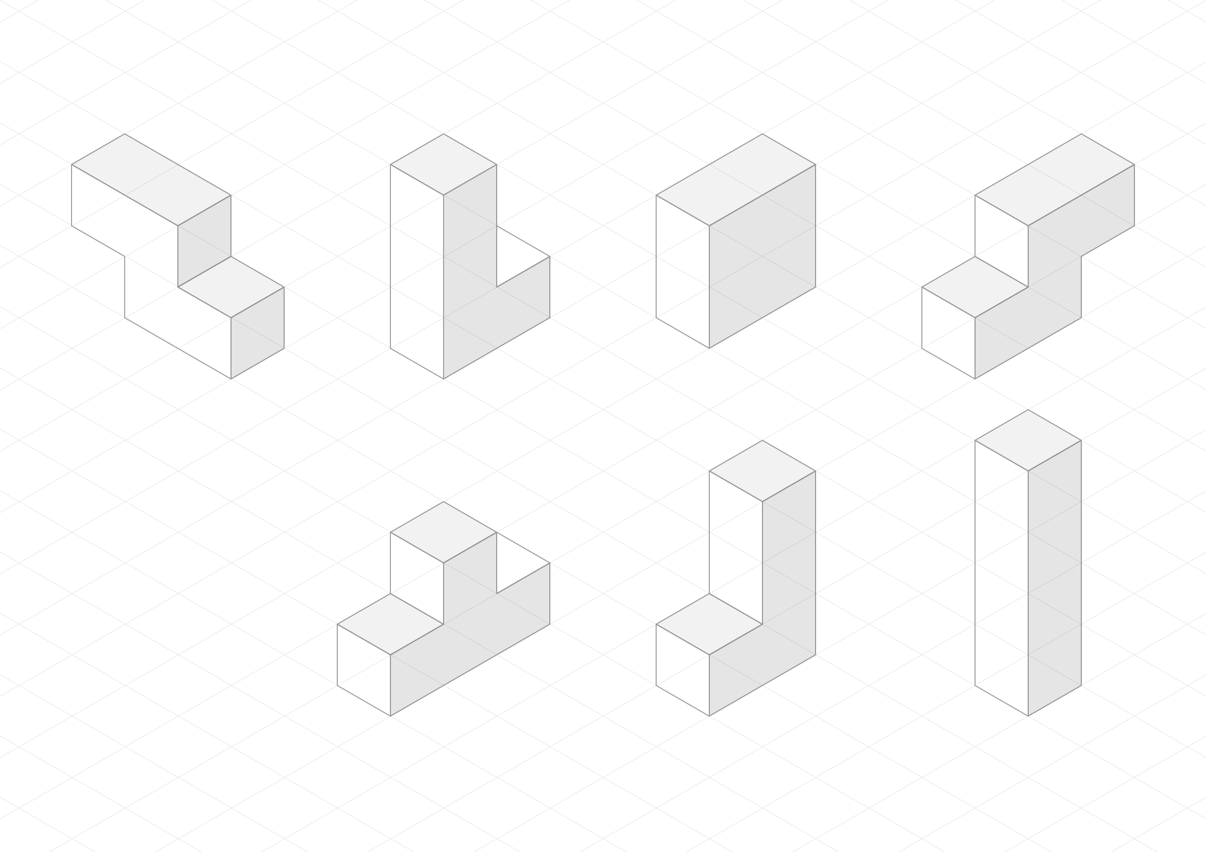 isometric cubes grid