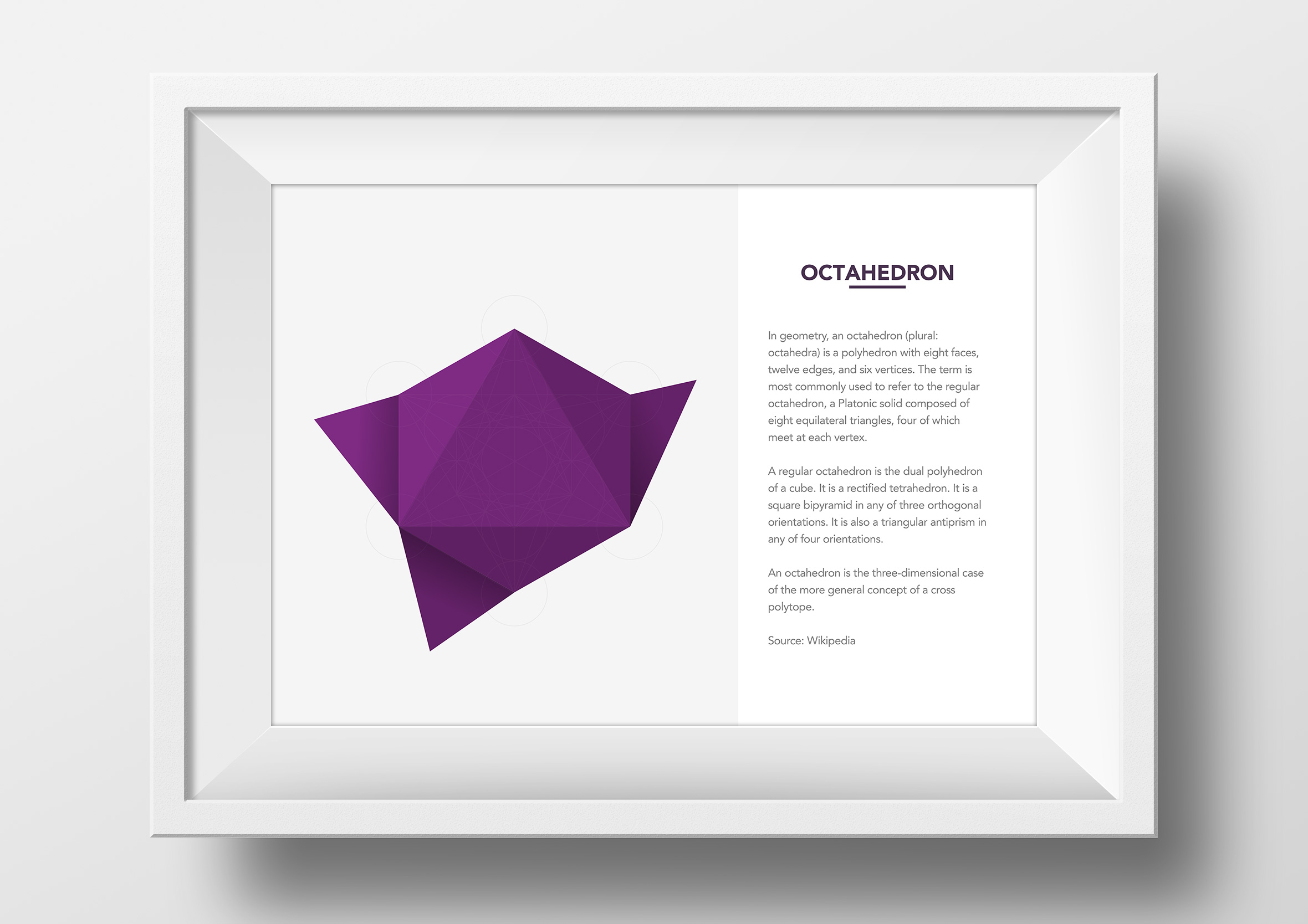 metatrons cube origami app single framed print octahedron