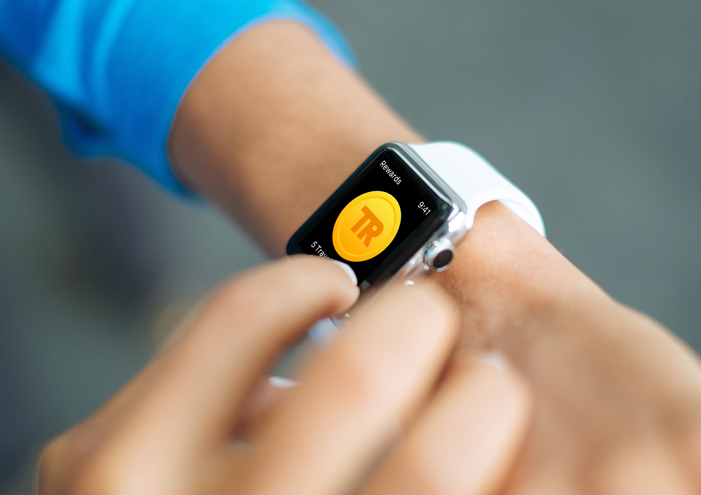 travel rewards apple watch mockup