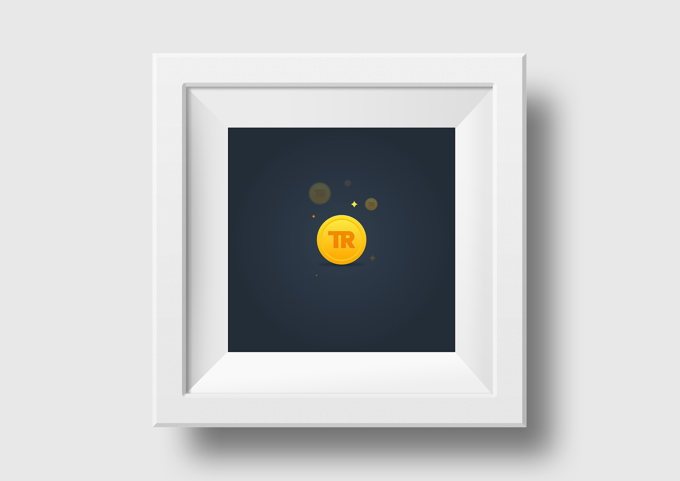 travel rewards square framed print token