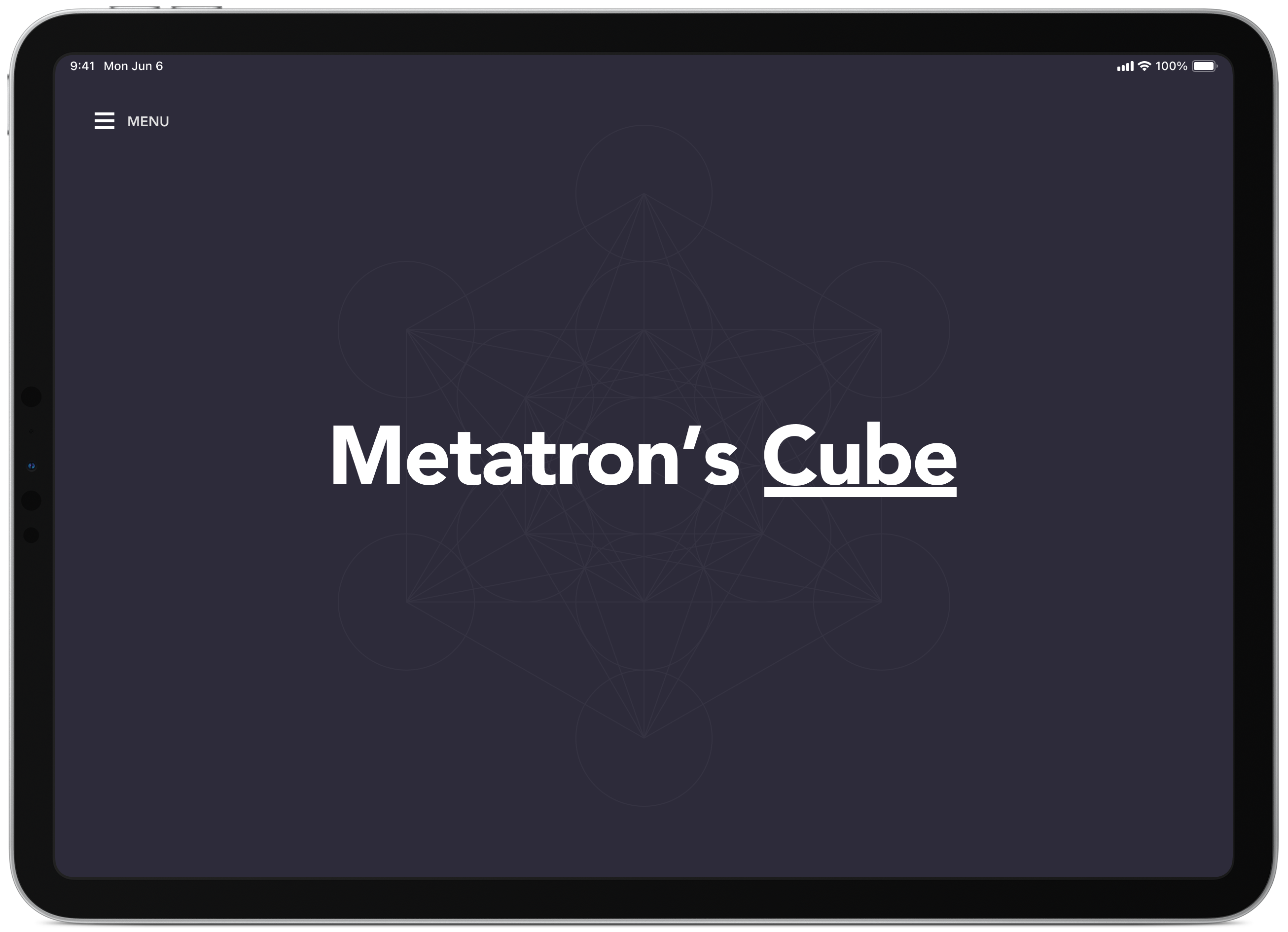 Metatron's cube origami app select a shape