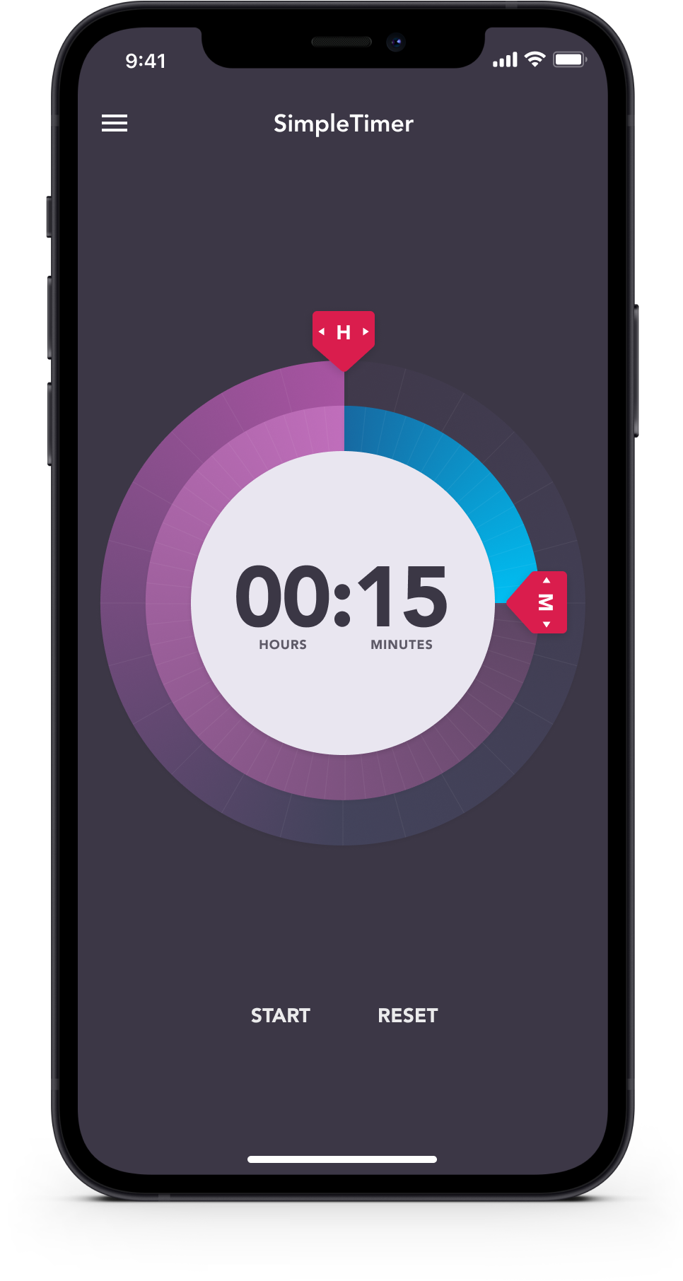 SimpleTimer iPhone app set