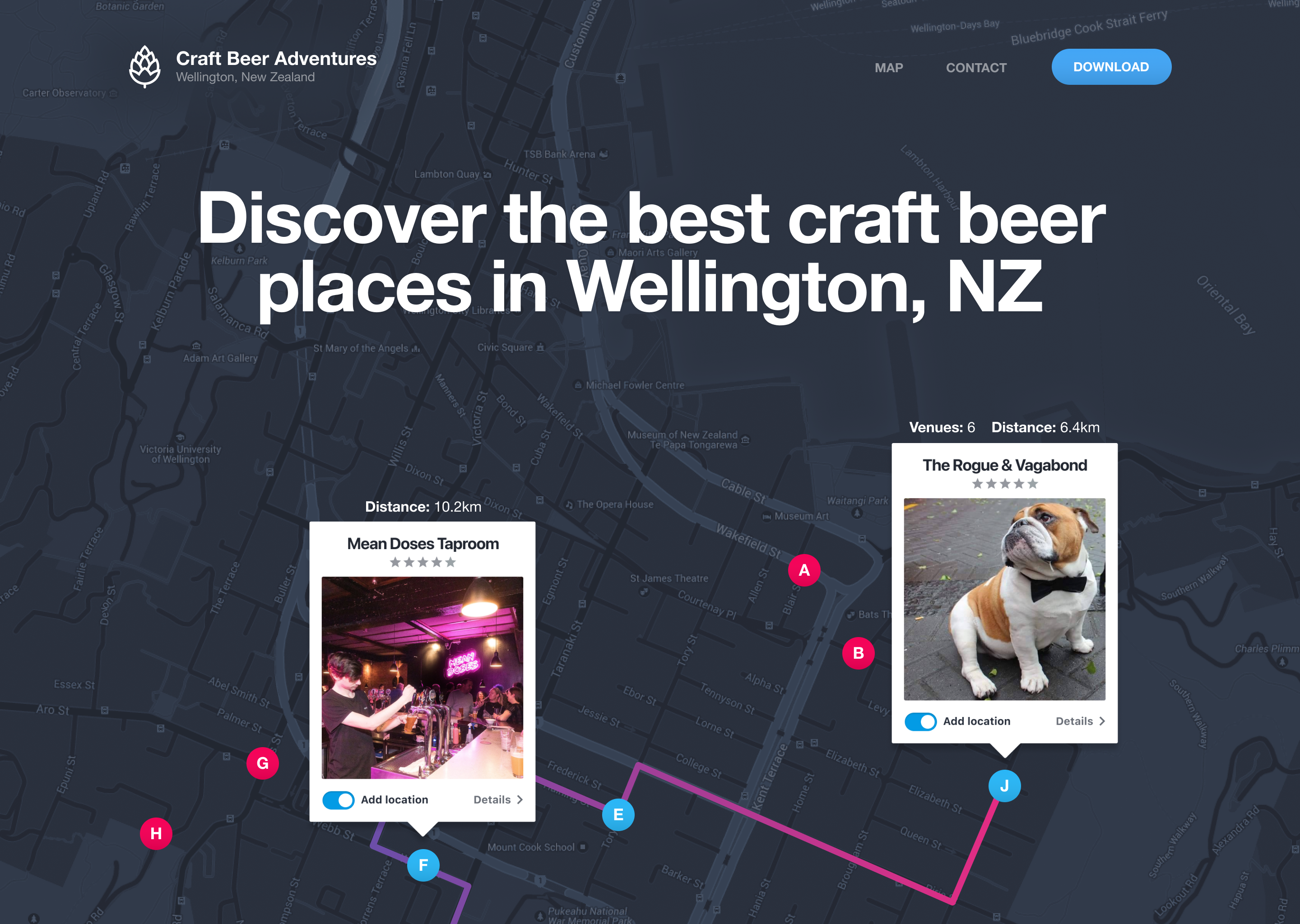 wellington-craft-beer-iphone-app-landing-page