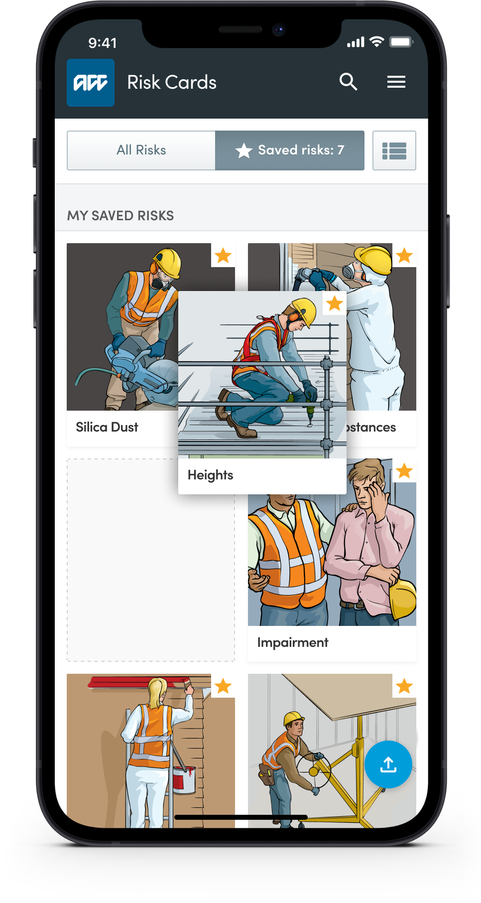 health-and-safety-app-drag-and-drop-grid